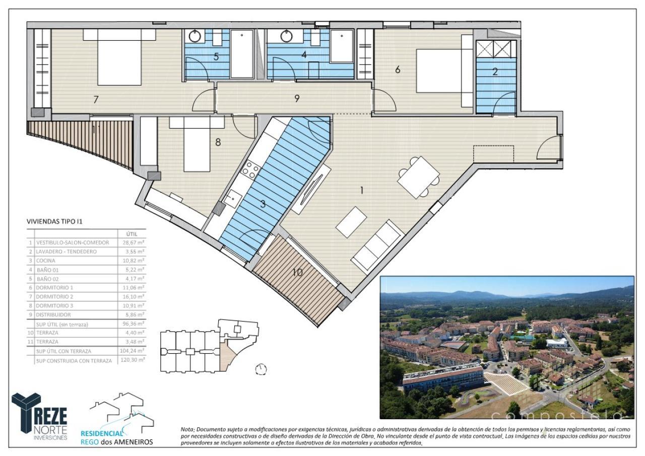 PLANO VIVIENDA TIPO I, vistas a la calle