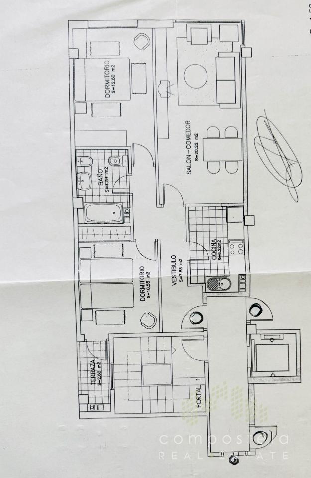 Plano, excelente distribución
